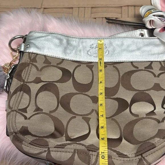 Coach Brown and Silver Shoulder Bag Vintage Y2K - Picture 9 of 10